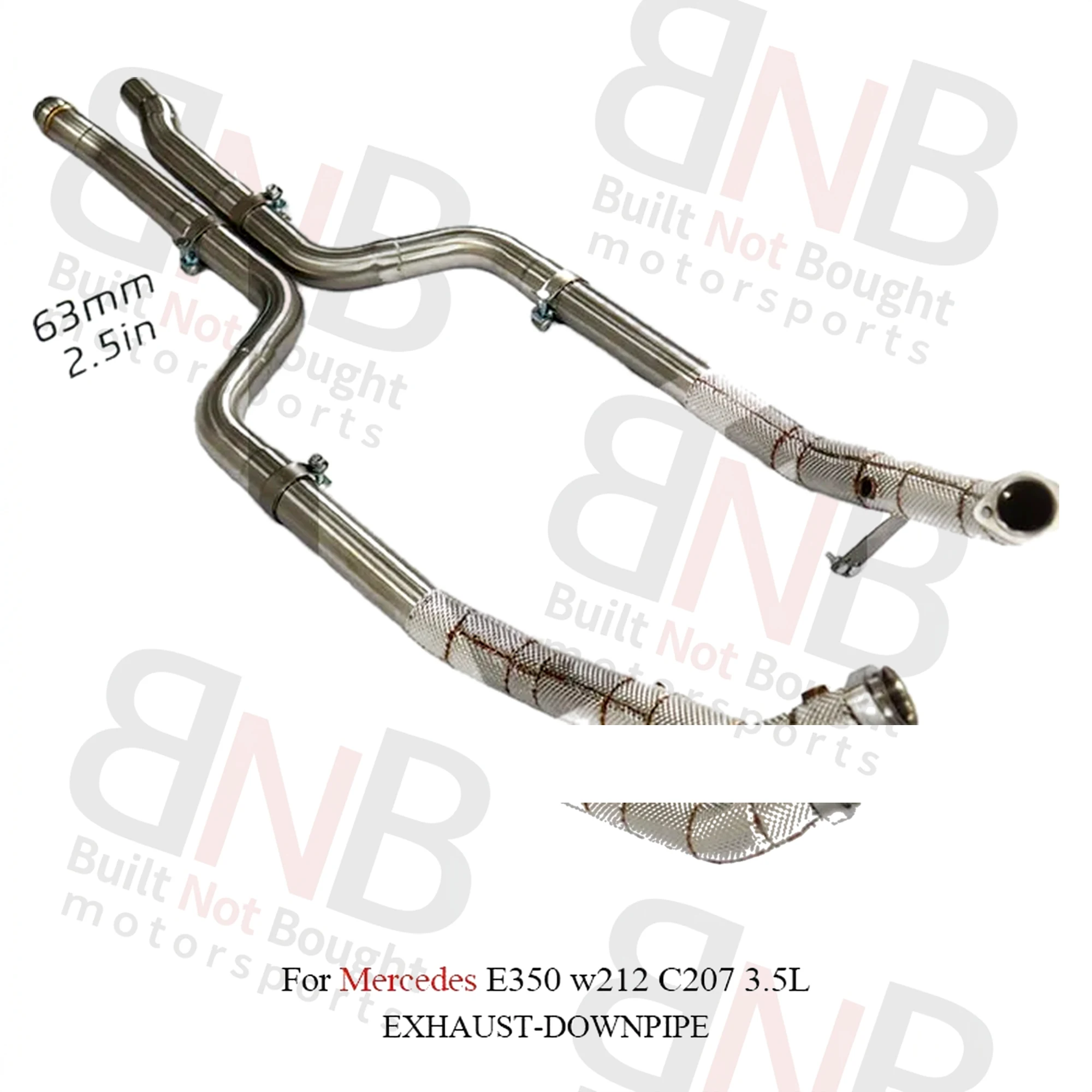 BNB Stainless Steel Exhaust Downpipe for Mercedes E350 W212 C207 3.5L