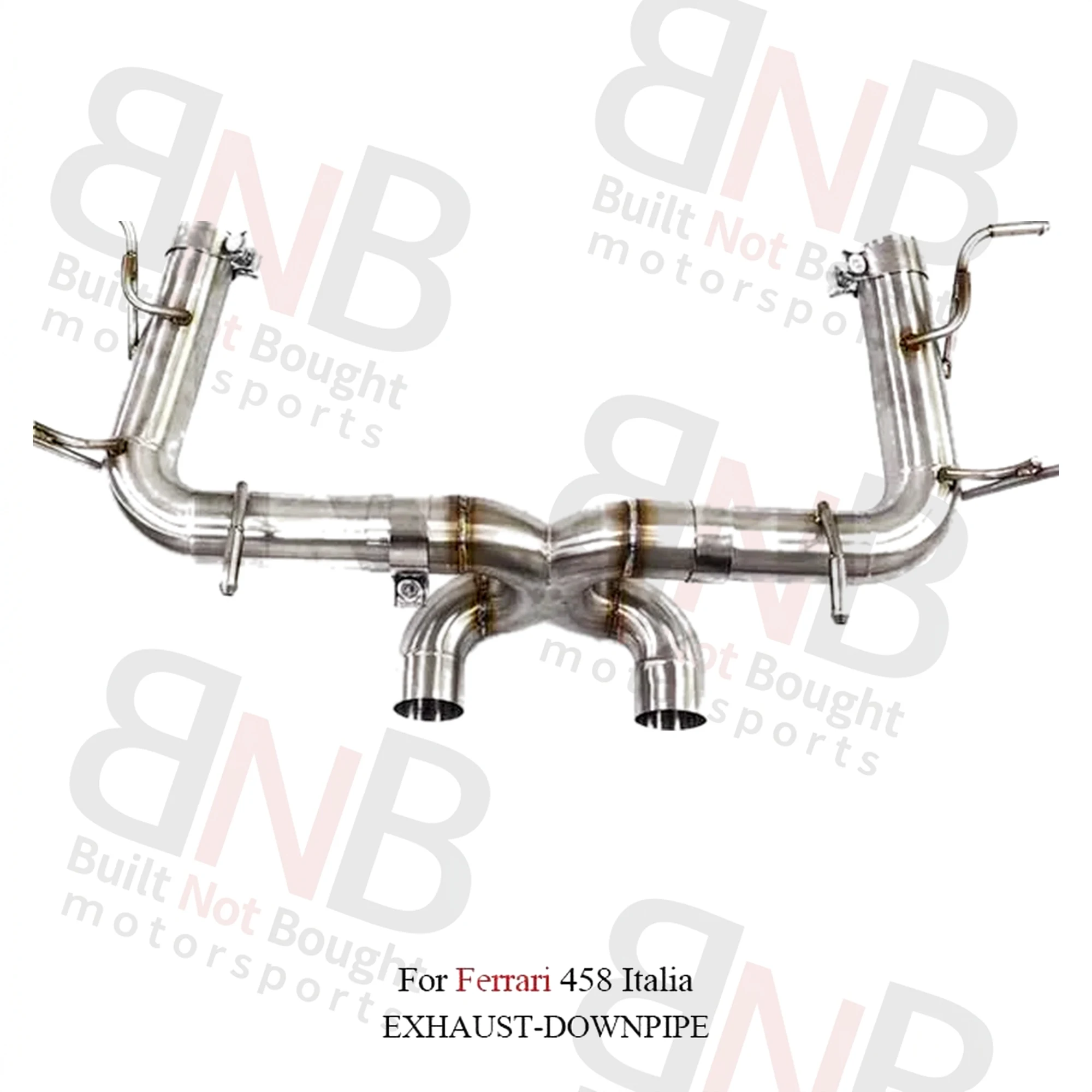 BNB Titaniumz High-Flow Axle-Back Exhaust System Ferrari 458 Italia Silvery