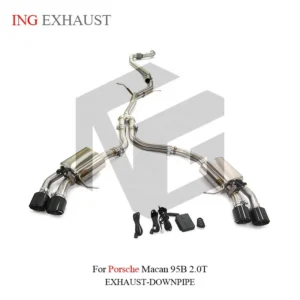 BNB Titaniumz Stainless Steel Valved Exhaust System for Porsche Macan 95B 2.0T Catback with Quad Tips