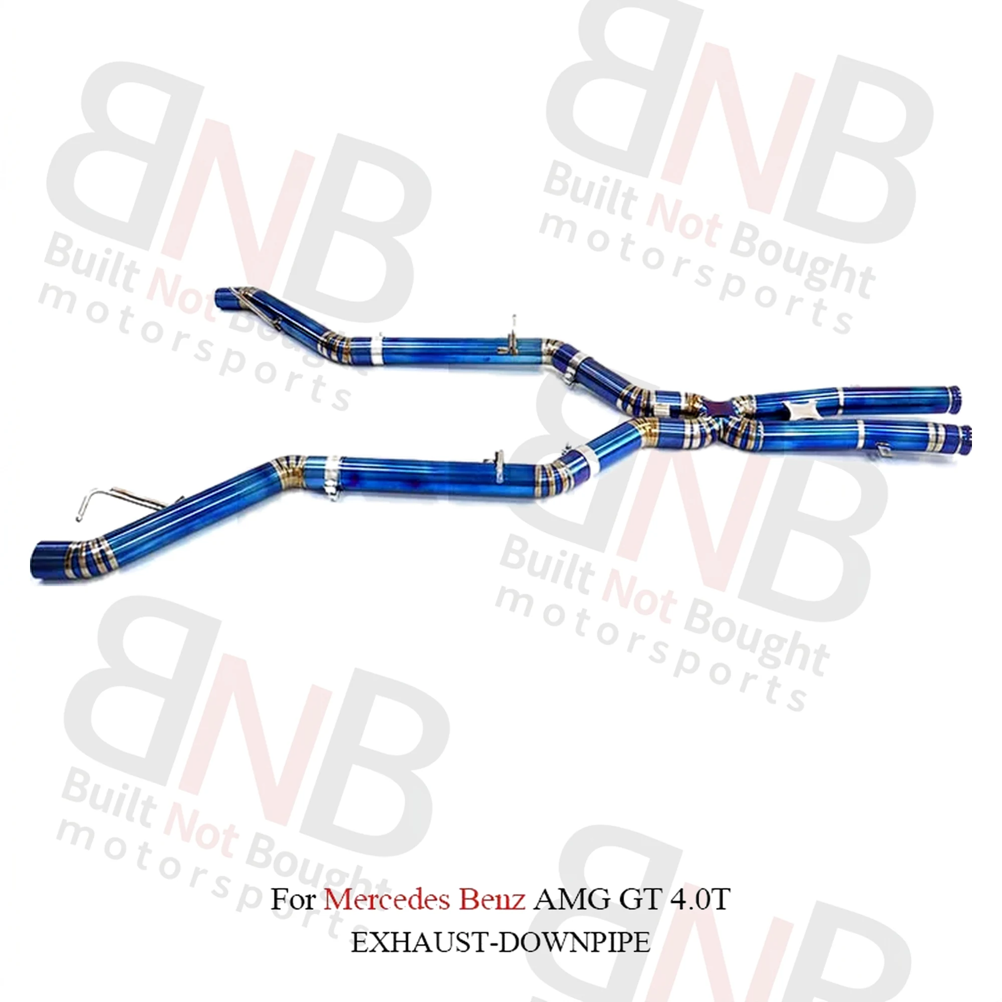 BNB Titaniumz Straight Pipe Exhaust for Mercedes-Benz AMG GT 4.0T Blue 120x60x30cm