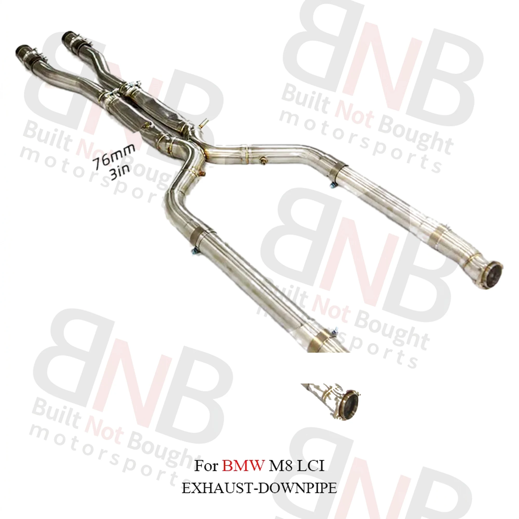 BNB Titaniumz Exhaust Midpipe for BMW M8 LCI Stainless Steel