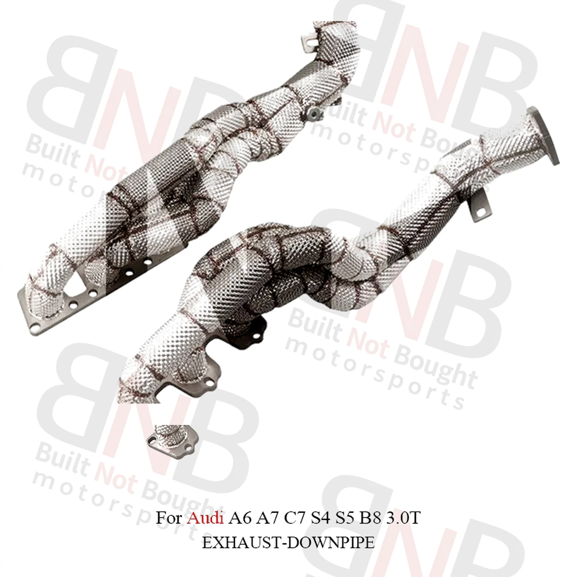 BNB Titaniumz Bolt-On Stainless Steel Exhaust Header 80x40x30cm Silvery Audi 3.0T