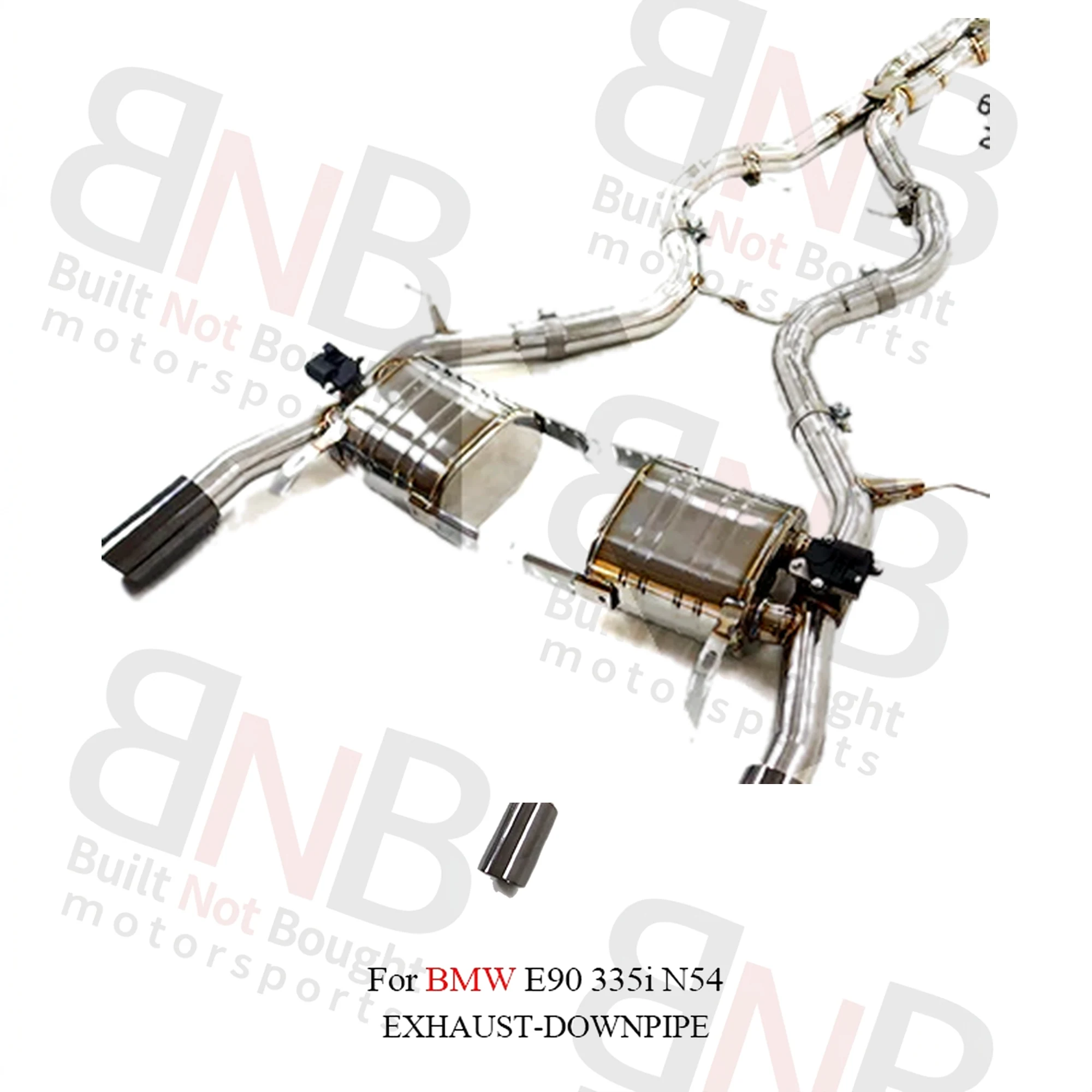 BNB BNB Titaniumz Stainless Steel Catback Exhaust for BMW E90 335i N54 Silvery