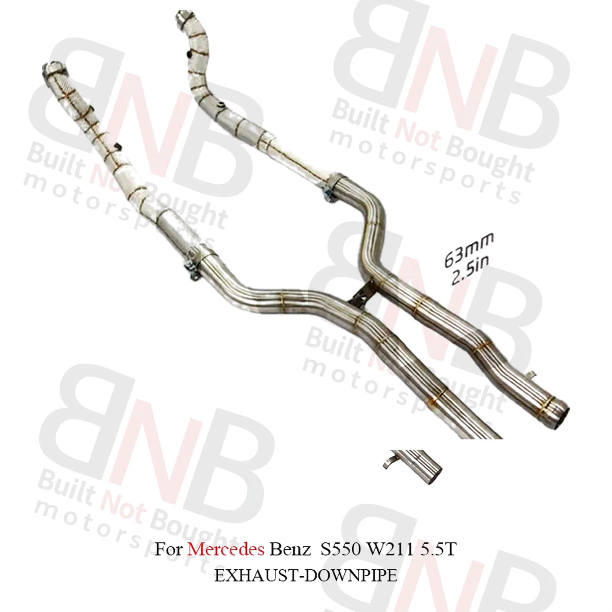 BNB Titaniumz Downpipe Exhaust System for Mercedes Benz S550 W211 5.5T