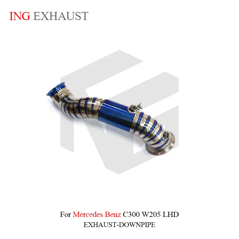 BNB Titaniumz Downpipe for Mercedes Benz C300 W205 LHD Blue