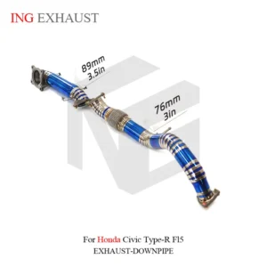 BNB Titaniumz Titanium Front Pipe for Honda Civic Type-R FL5 Blue