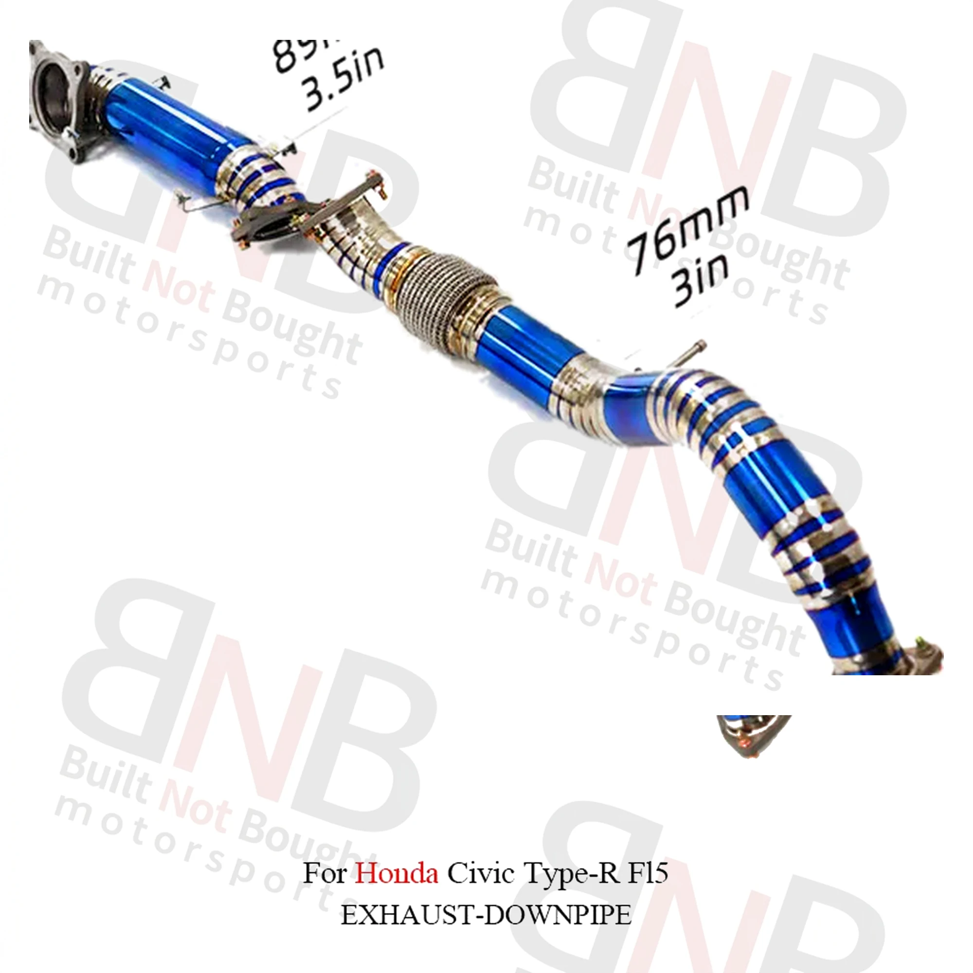 BNB Titaniumz Titanium Front Pipe for Honda Civic Type-R FL5 Blue
