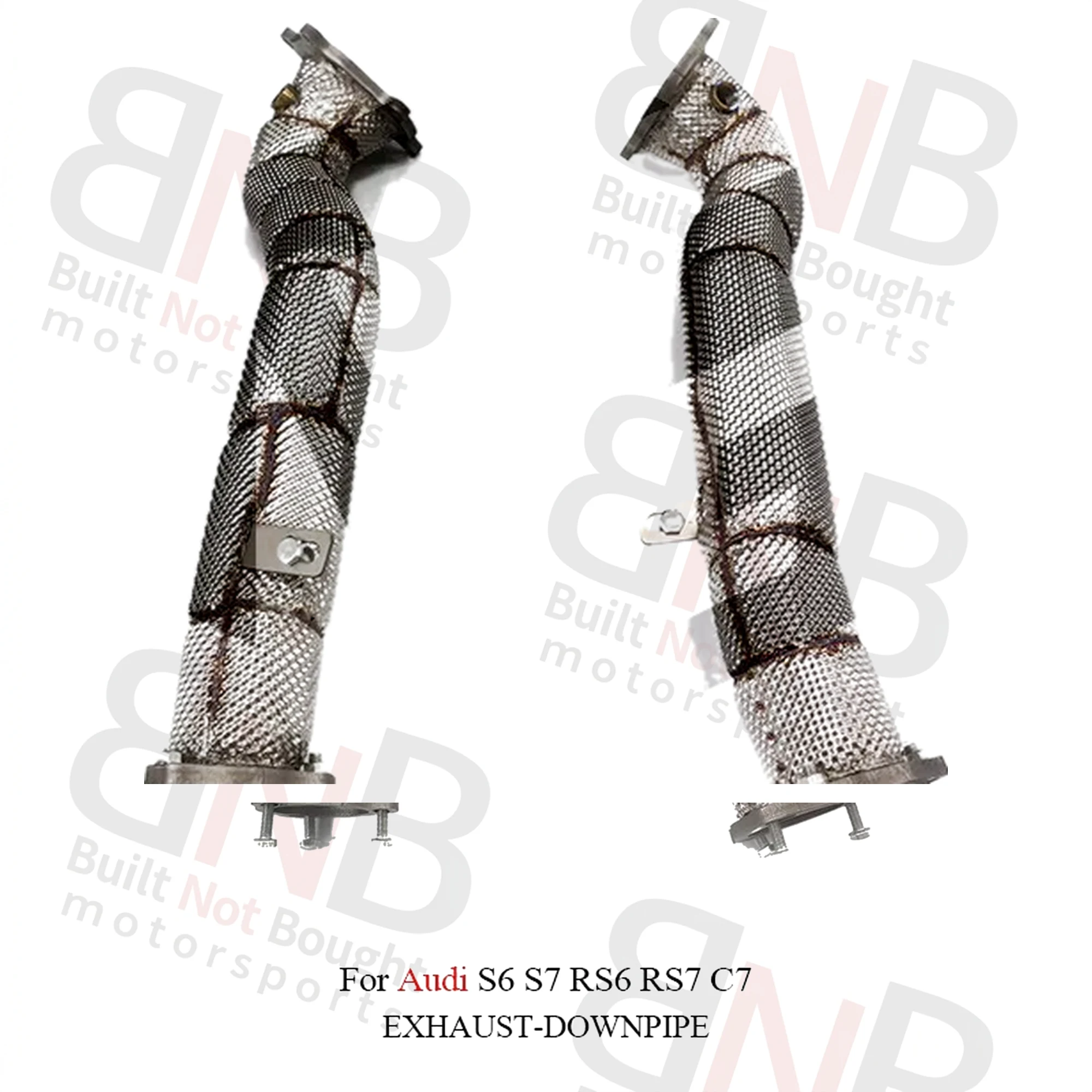 BNB Titaniumz Stainless Steel Heat-Shielded Downpipe Audi S6/S7/RS6/RS7 C7