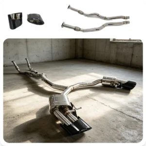 BNB Titaniumz Valvetronic Catback Exhaust System Stainless Steel for Audi RS4 RS5