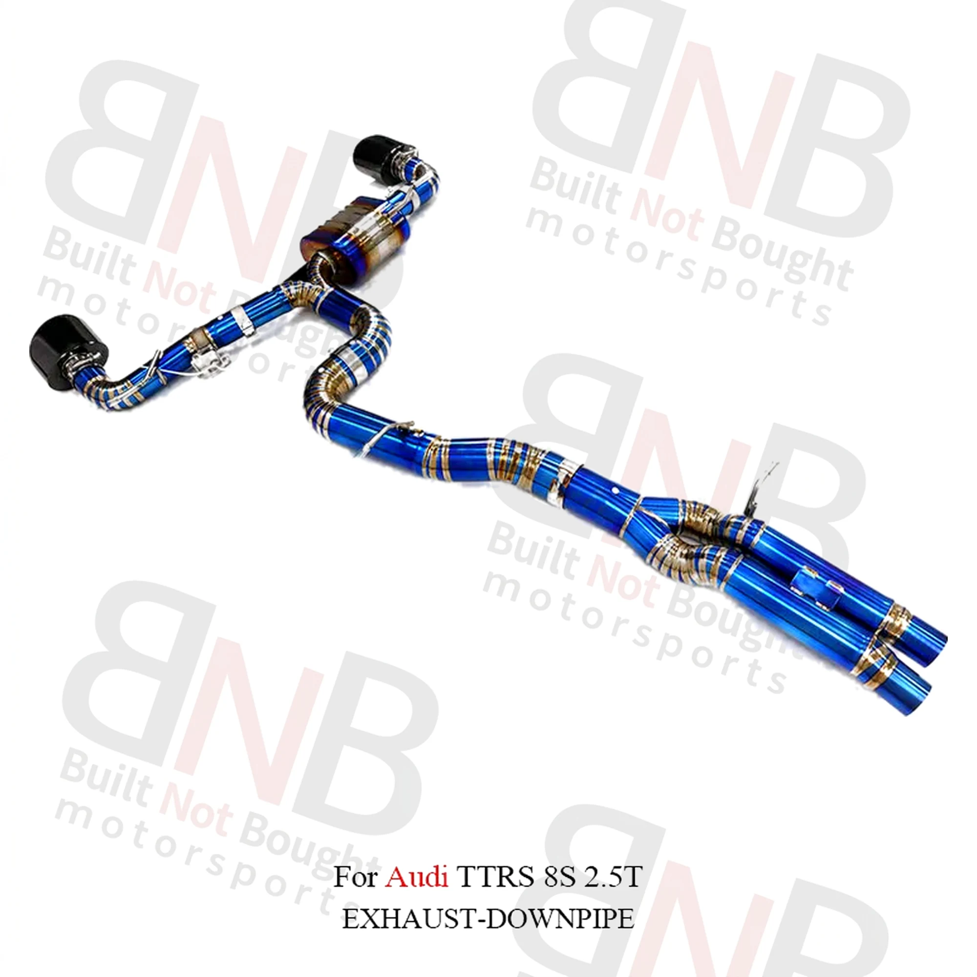 BNB Titaniumz Catback Exhaust Titanium Alloy Audi TTRS 8S Blue Burnt