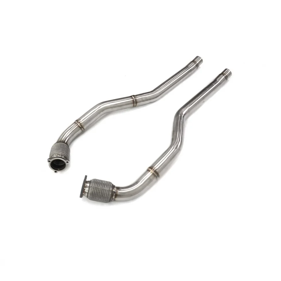 BNB Stainless Steel Exhaust System Resonant Tube for Porsche Macan Turbo 3.6T Silver