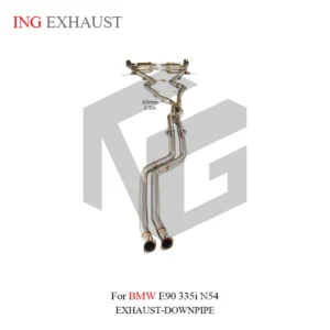 BNB BMW 335i E90 N54 Catback Exhaust System Valved Stainless Steel 120x60x30