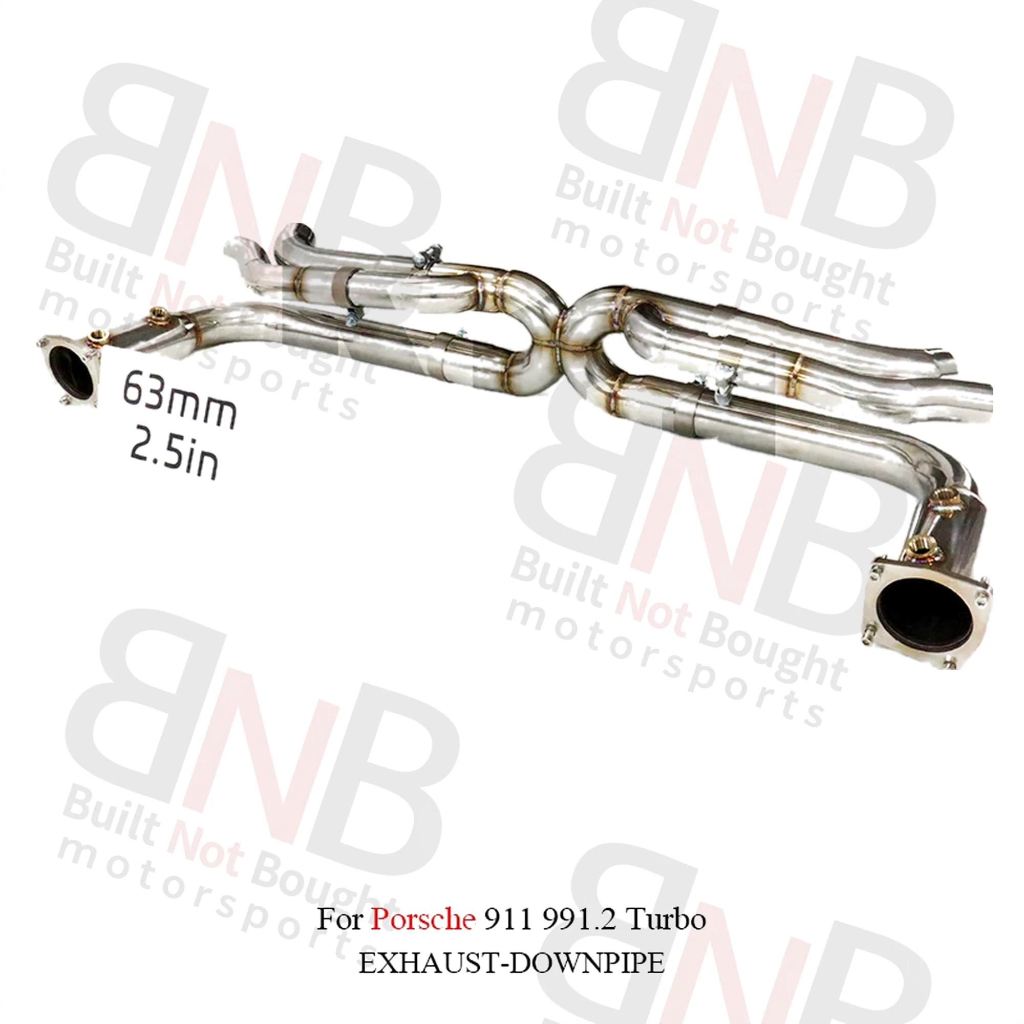 BNB Titaniumz Stainless Catback Exhaust Porsche 911 991.2 Turbo 120x50x40
