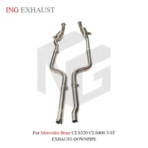 BNB Titaniumz Stainless Steel Exhaust Downpipe for Mercedes Benz CLS320 CLS400 3.0T