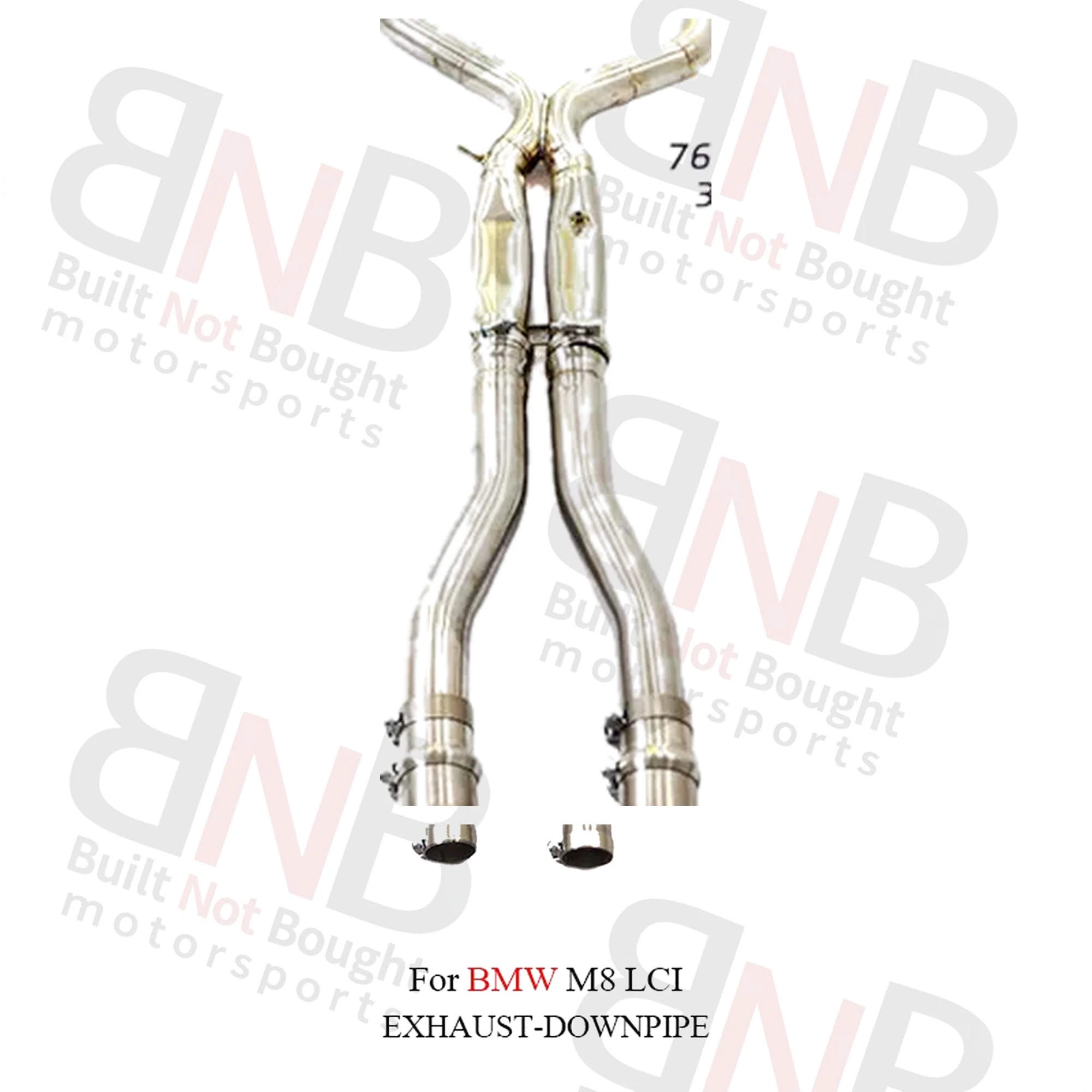BNB Titaniumz M8 High Quality Exhaust Stainless Steel Exhaust System Mid Pipe for BMW M8 LCI Accessory Auto Performance Parts