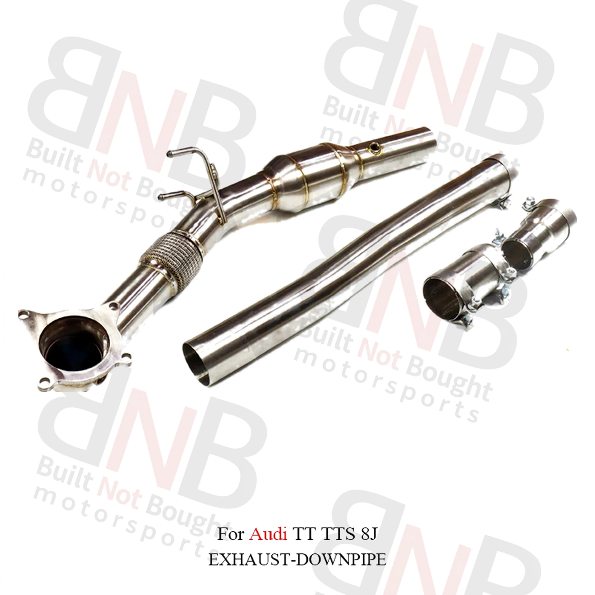 BNB Stainless Steel Exhaust System for Audi TT TTS 8J 1.5mm Silvery