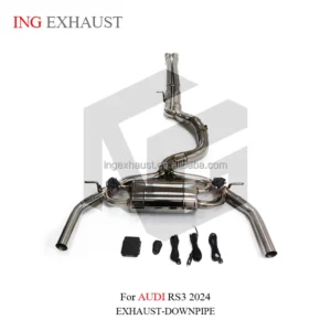 BNB Stainless Steel Catback Exhaust for Audi RS3 TTRS Silver 120x60x30cm