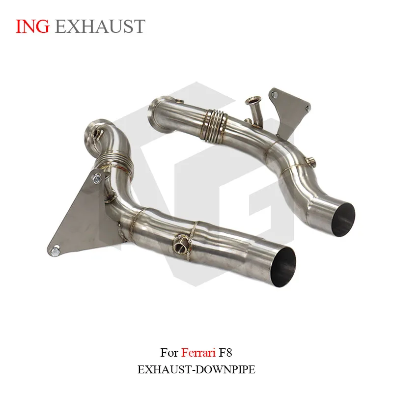 BNB Titaniumz Stainless Steel Exhaust Downpipe Ferrari F8 Silvery 120x60x50mm
