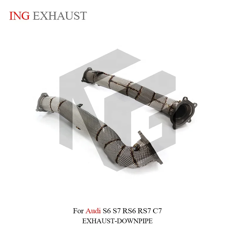 BNB Titaniumz Stainless Steel Heat-Shielded Downpipe Audi S6/S7/RS6/RS7 C7