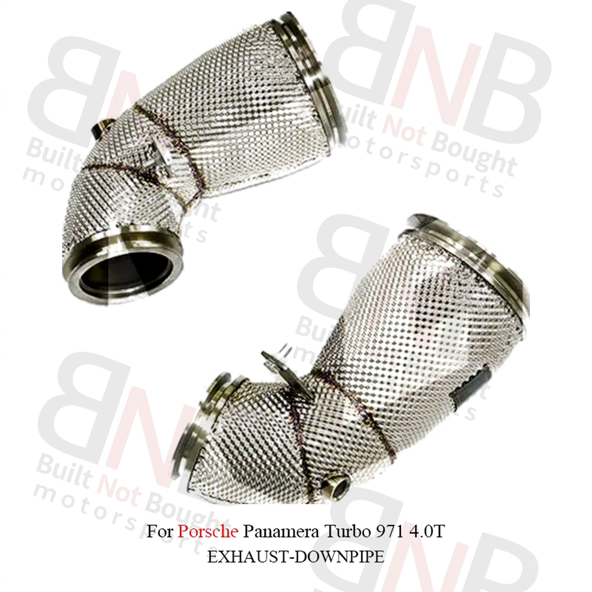 BNB Stainless Steel Exhaust Downpipe for Porsche Panamera Turbo 971 Silvery