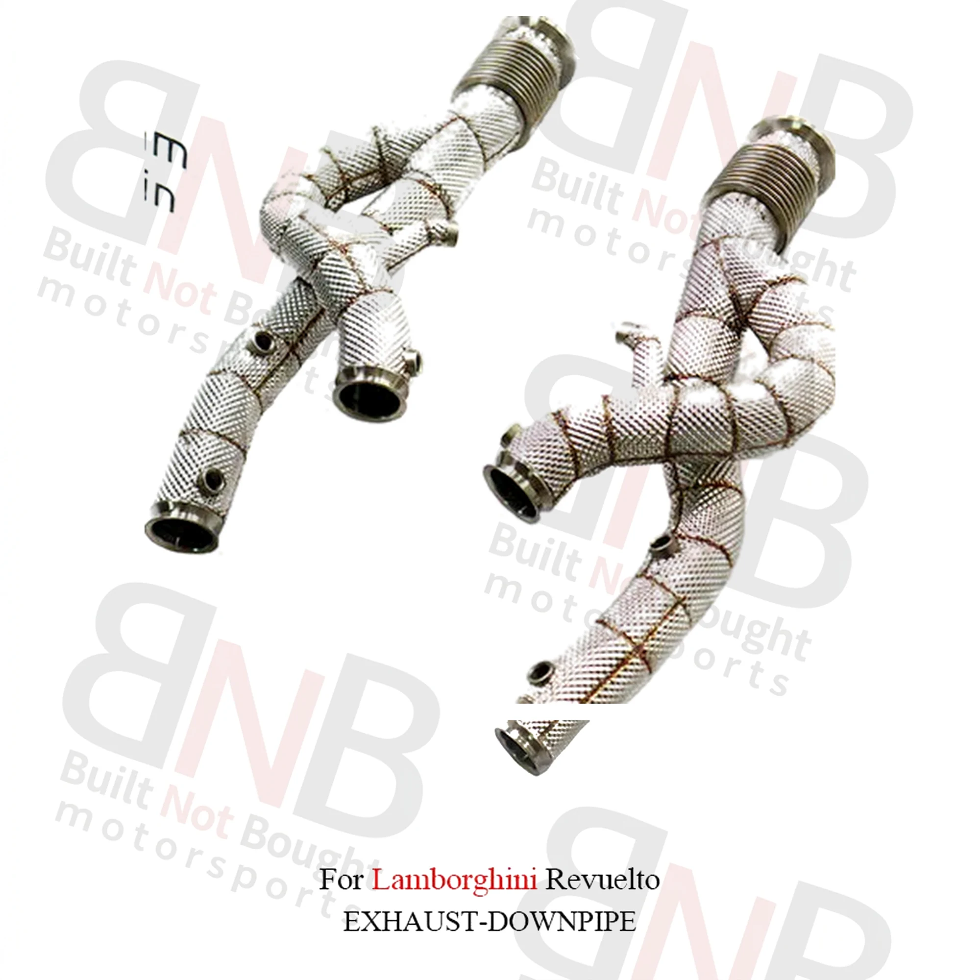 ING Stainless Steel Exhaust Downpipe for Lamborghini Revuelto Downpipe Exhaust With Heat Shield High Flow Auto Performance Parts