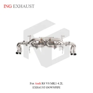 BNB Titaniumz Stainless Steel Catback Exhaust Pipe Audi R8 V8 MK1 4.2L
