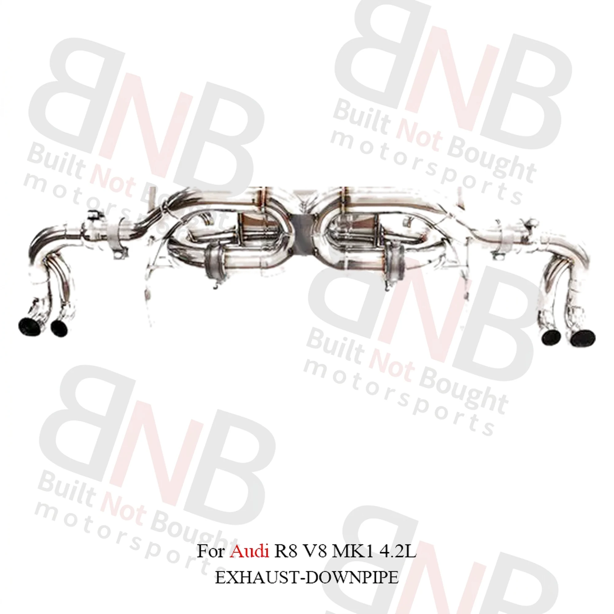 BNB Titaniumz Stainless Steel Catback Exhaust Pipe Audi R8 V8 MK1 4.2L