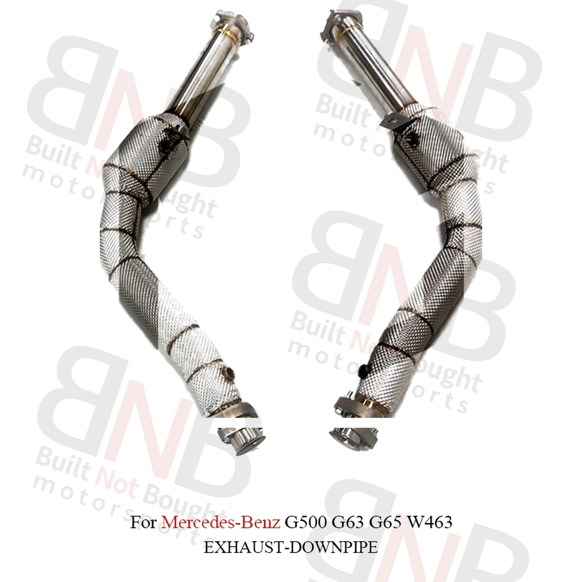 BNB Stainless Steel Heat Shield Exhaust Downpipe for Mercedes-Benz G500 G63 G65 W463