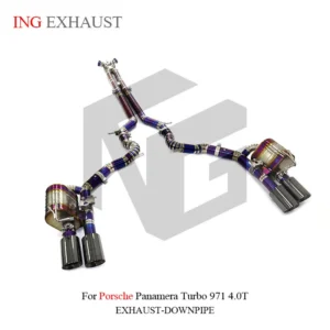 BNB Titaniumz Catback Exhaust System for Porsche Panamera Turbo 971 4.0T Purple
