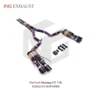 BNB Titaniumz Valvetronic Exhaust System for Ford Mustang GT 5.0L Purple