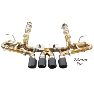 BNB Motorsports Titanium Catback Exhaust System for Corvette C8 Z06 Golden 120*60*30mm