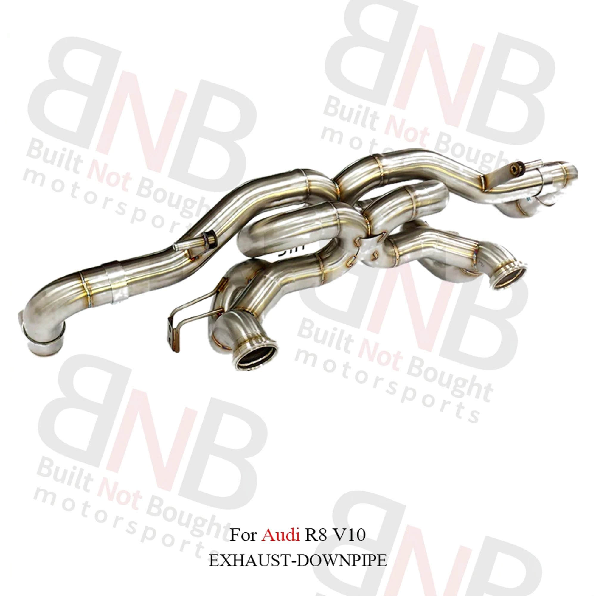 BNB Titaniumz Audi R8 V10 5.2L Catback Exhaust Dual X-Pipe Stainless Steel
