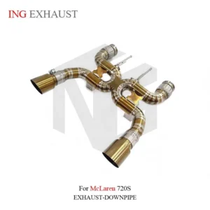 BNB Titaniumz Titanium Exhaust Pipe Catback for McLaren 720S Golden 120x60x30cm