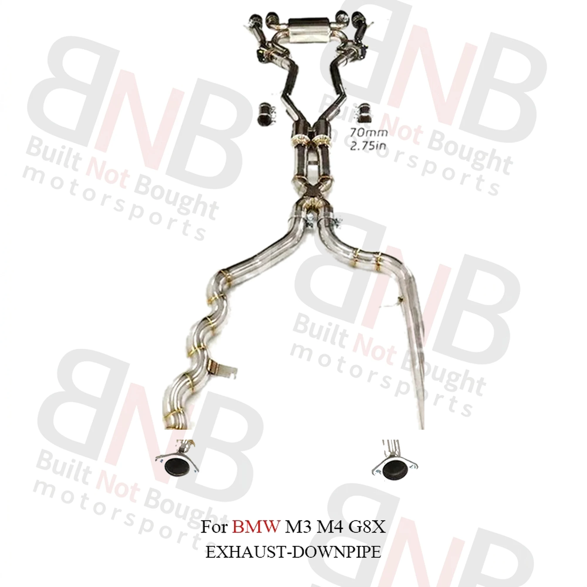 BNB Titaniumz Stainless Steel Valve Catback for BMW M3 M4 G8X