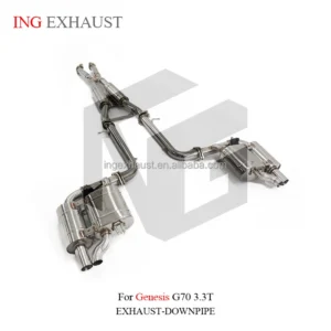 BNB Titaniumz Stock for Genesis G70 3.3T Catback Exhaust System Stainless Steel Pipe With Valved