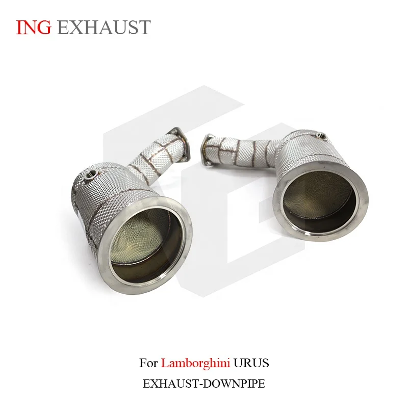 BNB Titaniumz Exhaust Downpipe for Lamborghini Urus 2012+ 4.0T V8 With Cat Silver