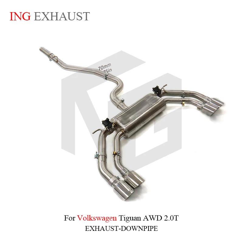 BNB Titaniumz Stainless Steel Exhaust Catback for VW Tiguan AWD 2.0T