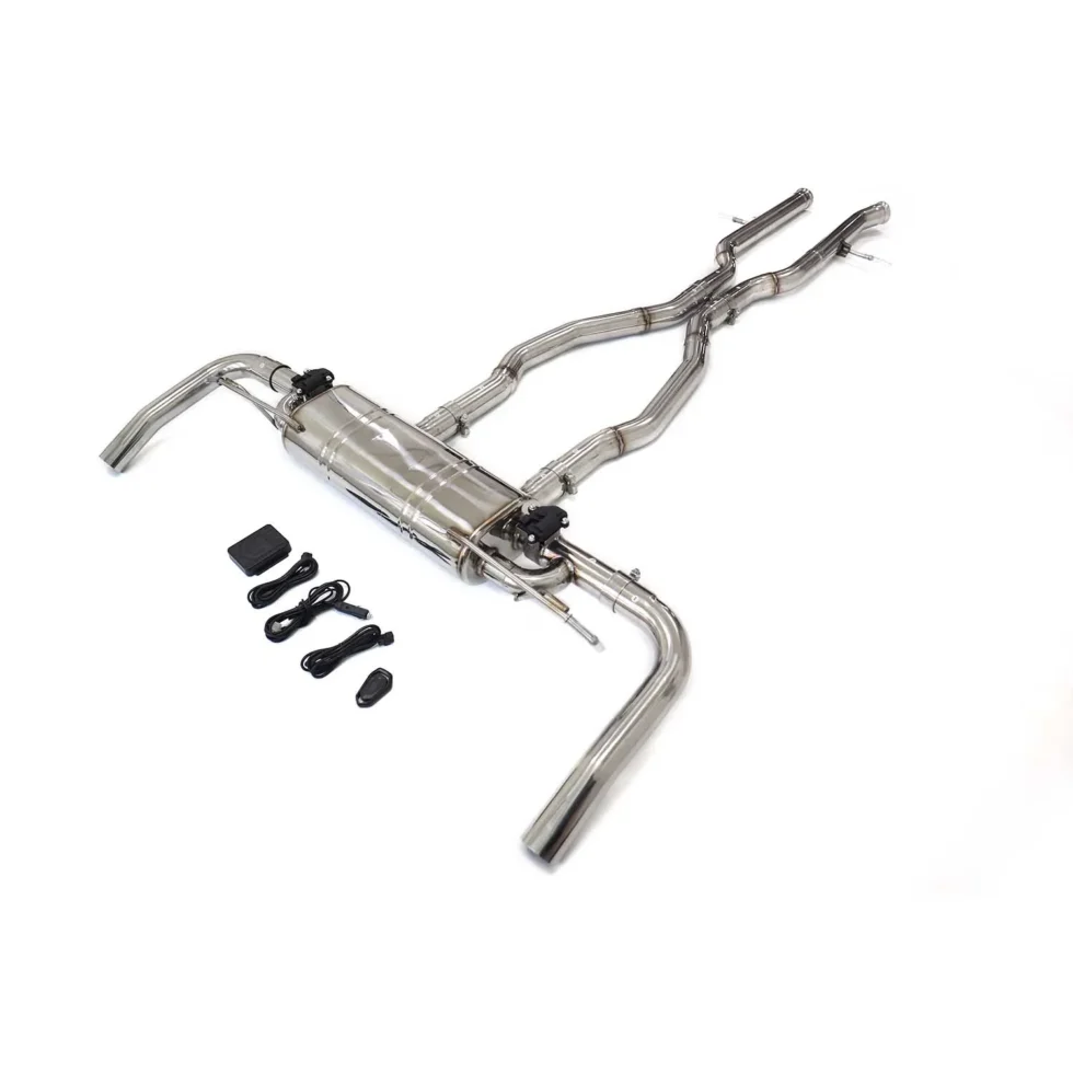 BNB Titaniumz Stainless Steel Valved Exhaust Muffler for Mercedes GL63 X166 5.5T