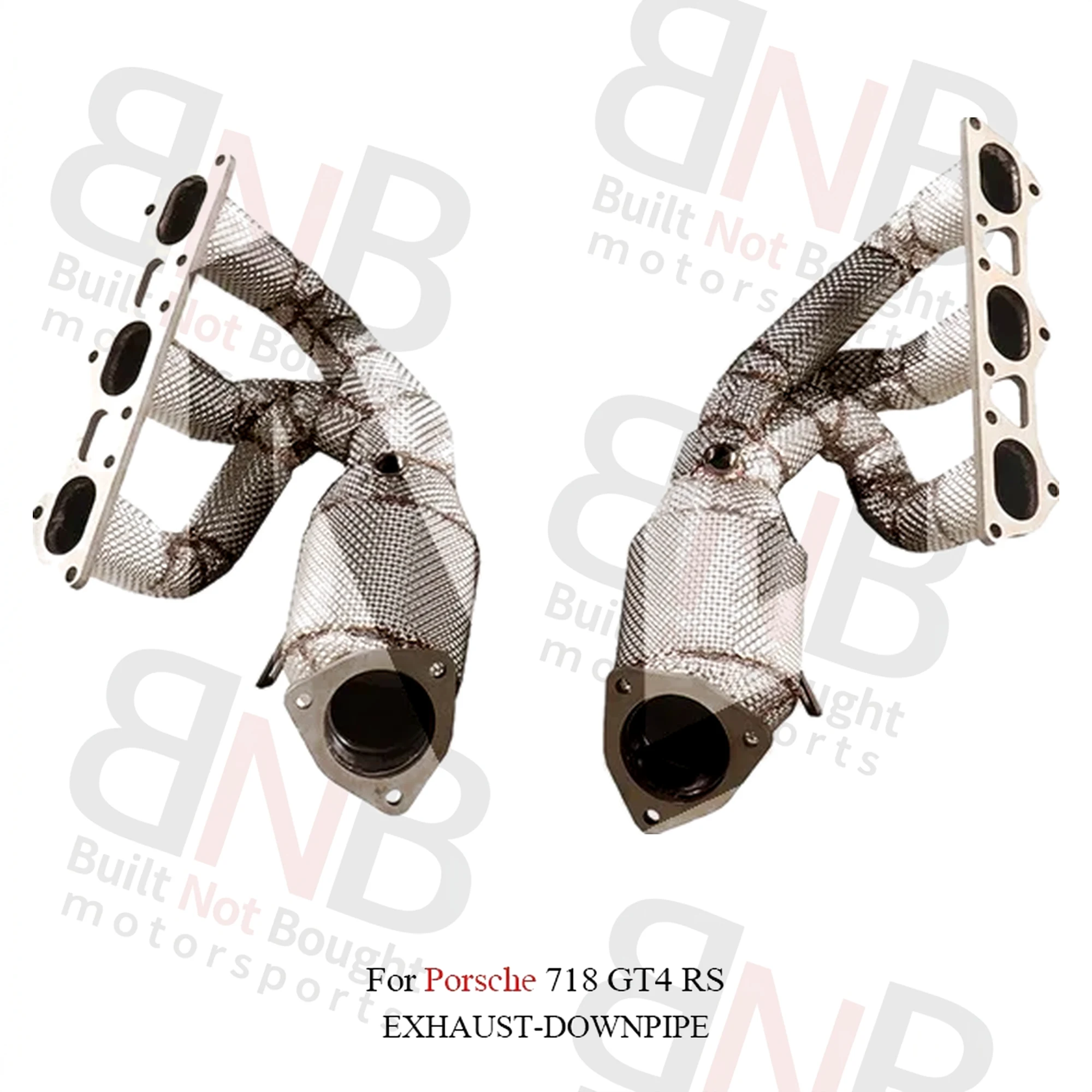 BNB Titaniumz Stainless Steel Exhaust Header Downpipe for Porsche 718 GT4 RS