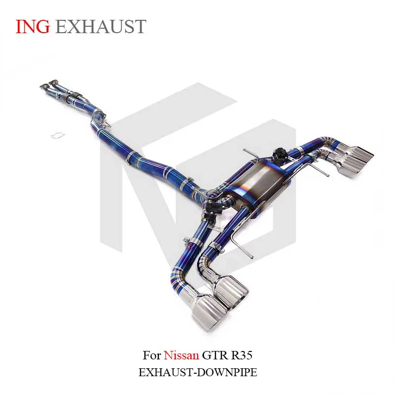 BNB BNB Titaniumz Valvetronic Exhaust for Nissan GT-R R35 Blue 120x60x50mm