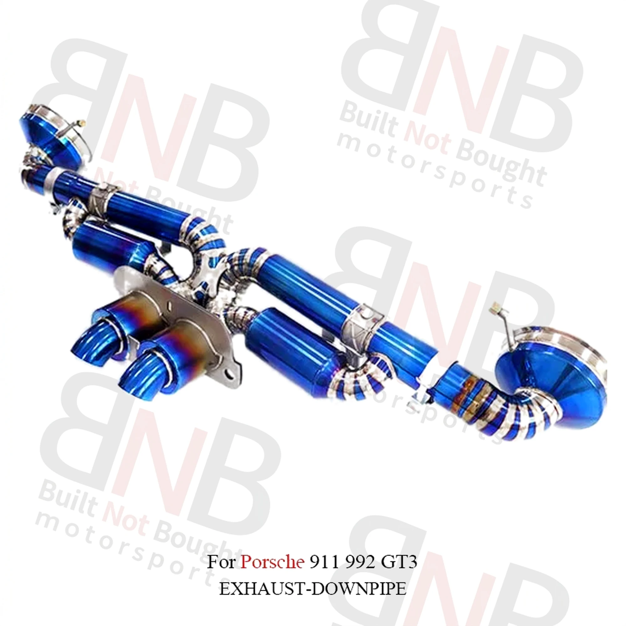 BNB Titaniumz Valvetronic Exhaust Muffler for Porsche 911 992 GT3 Silvery