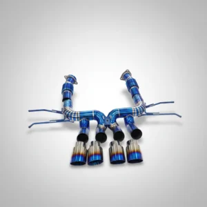 BNB Titaniumz Titanium Alloy Straight Catback Exhaust for Corvette C8 Z06 Blue