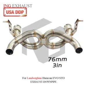 BNB Titaniumz Catback Exhaust for Lamborghini Huracan EVO STO Silver