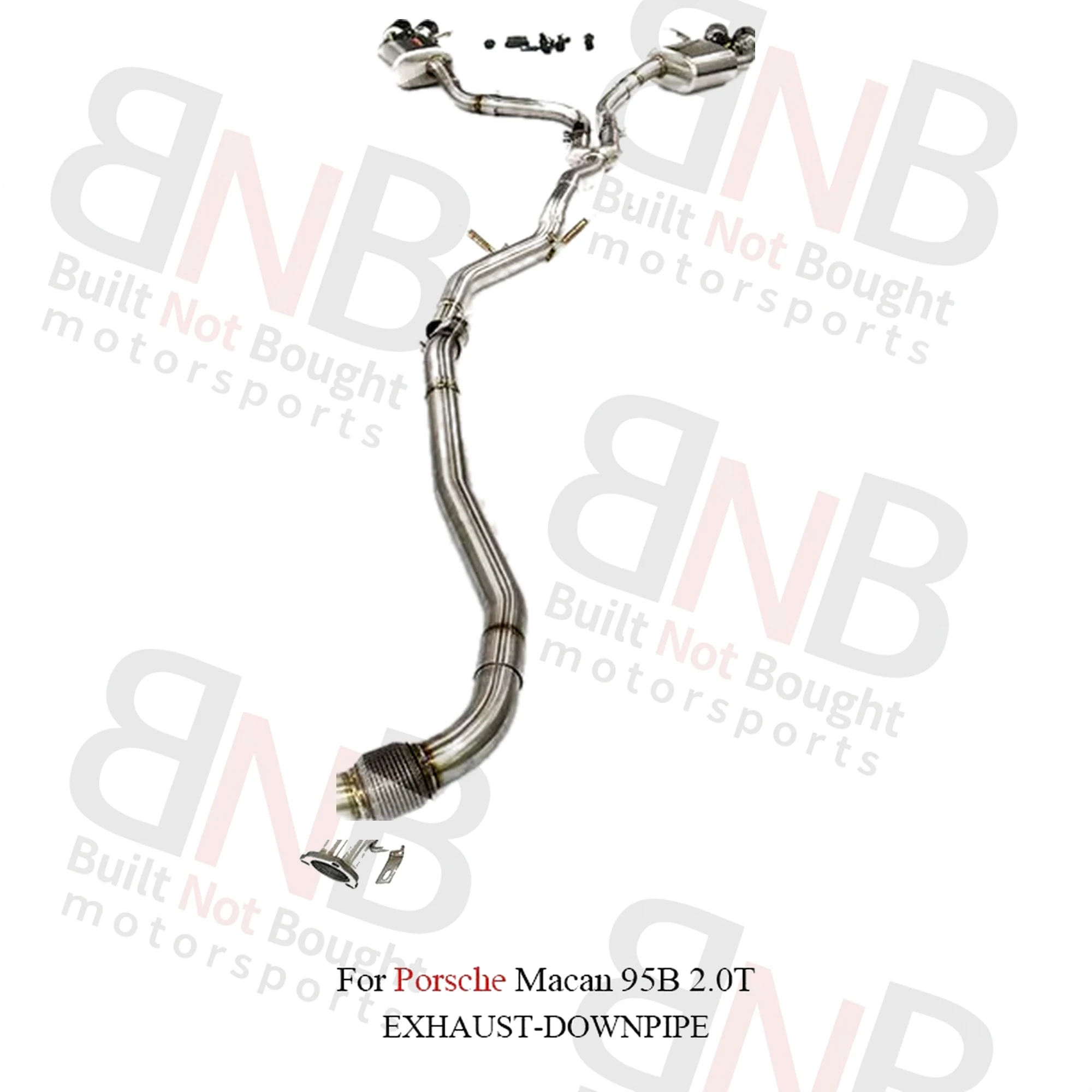 BNB Titaniumz Stainless Steel Valved Exhaust System for Porsche Macan 95B 2.0T Catback with Quad Tips