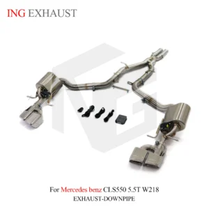 BNB Stainless Steel Catback Exhaust System for Mercedes CLS550 5.5T W218 120x60x50 Silvery