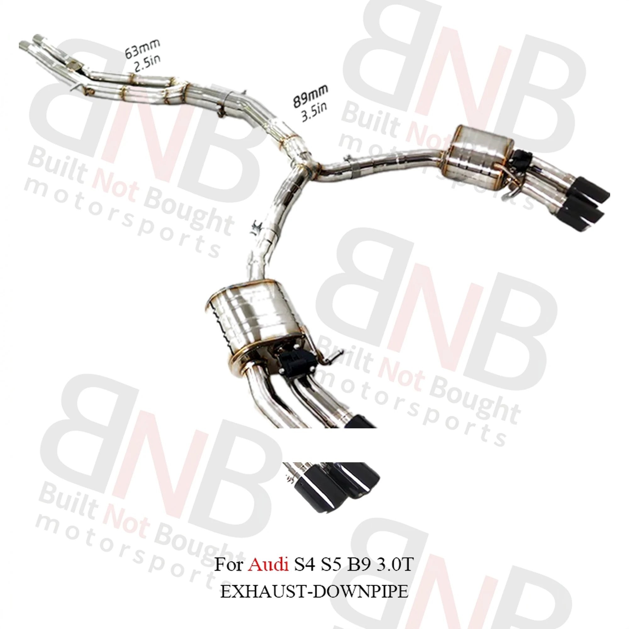 BNB Titaniumz Stainless Steel Catback Exhaust for Audi S4 S5 B9 3.0T