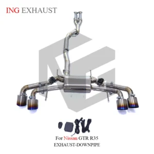 BNB Titaniumz Valvetronic Exhaust For Nissan GTR R35 Catback Front Pipe