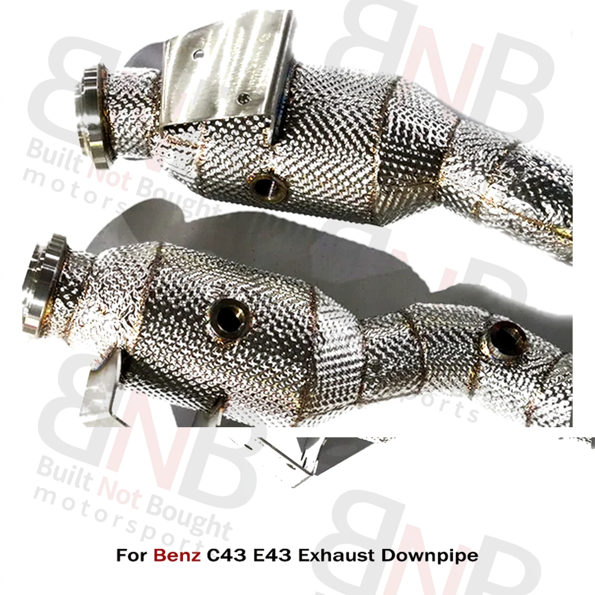 BNB Titaniumz Stainless Steel Downpipe for Benz C43 E43 2016+ 3.0T W213 AMG