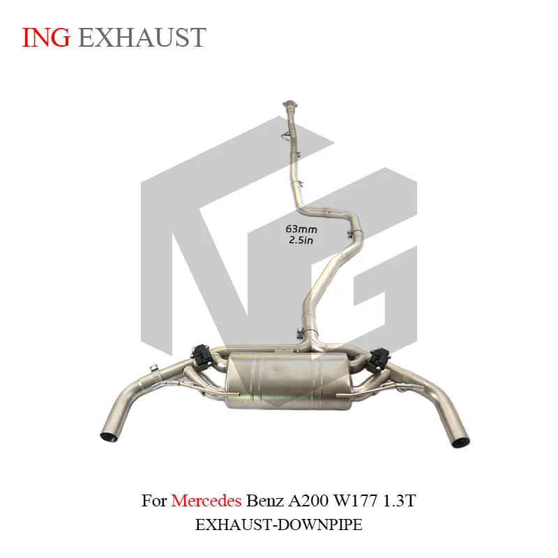 ING Stainless Steel Valvetronic Exhaust Catback for Mercedes Benz A200 W177 1.3T with High Quality Auto Performance Parts
