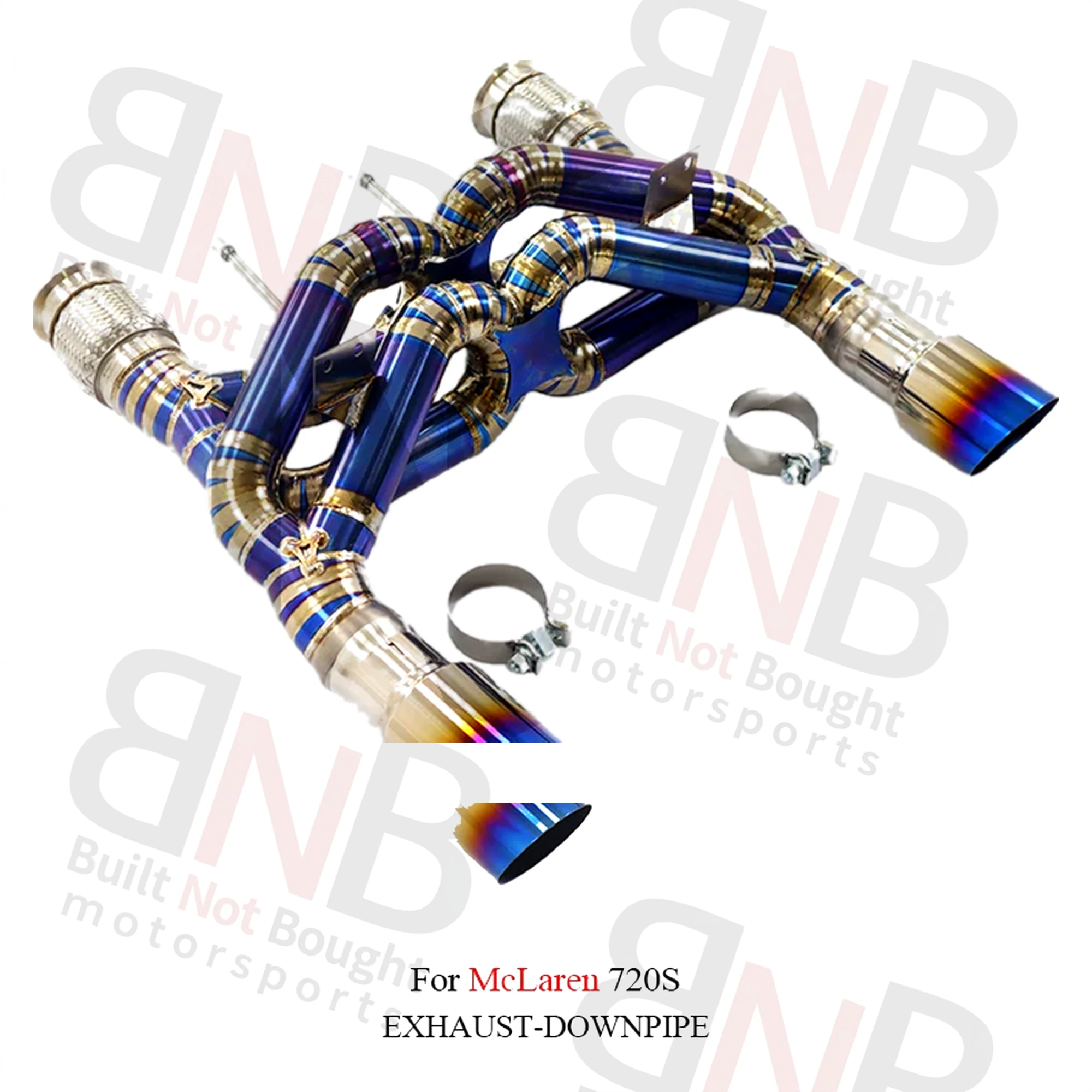 BNB Titaniumz Dual X-Pipe Catback Exhaust System for McLaren 720S 4.0T